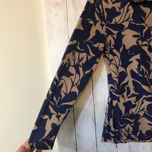 Soft Surroundings Sensational Surplice Top | Lush Tropical-Silhouette  Print - Picture 7 of 13